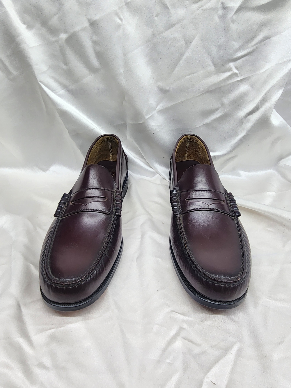 Florsheim Berkley Vintage Men's Penny Loafers in Deep Burgundy